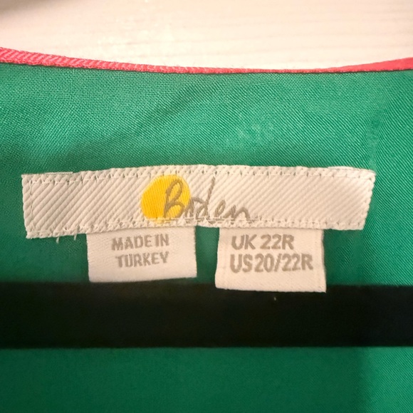 Boden Green Floral Long Sleeve Dress - Picture 3 of 5